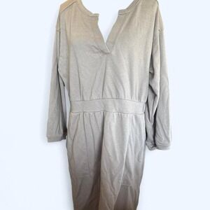 Gilli taupe comfy dress with pockets Size: 1X